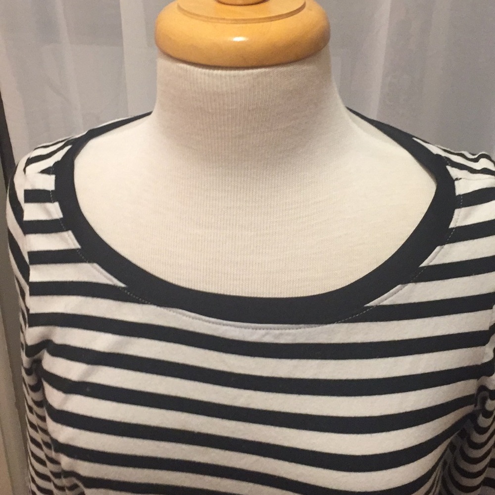 Pinup Couture Black & White Striped Boatneck Top - Picture 3 of 8
